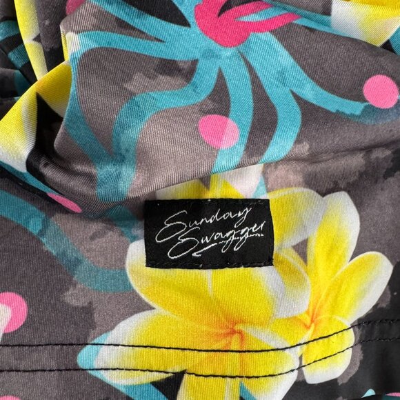 Sunday Swagger Polo Shirt Mens XL Floral Short Sleeve Golf Stretch‎ TP-3404 - Picture 5 of 8